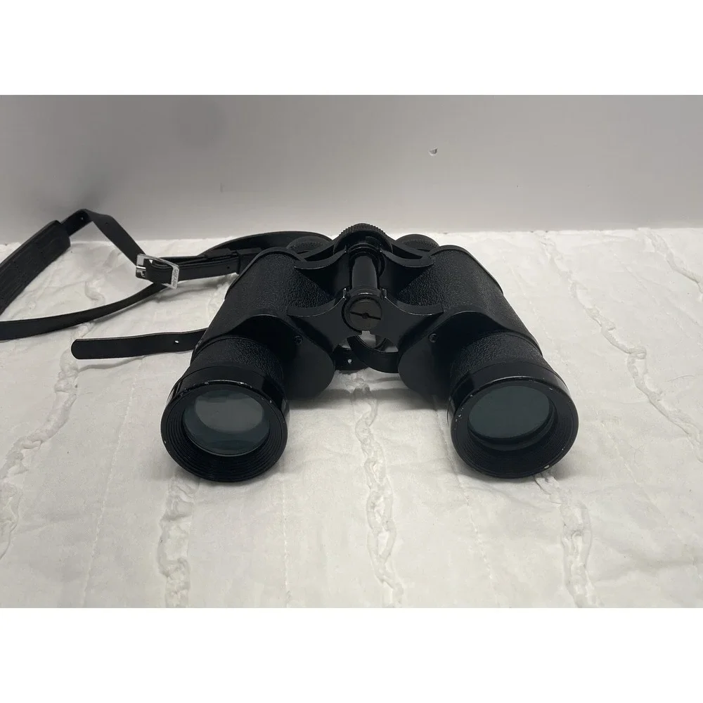 Vintage Crown Binoculars Coated Optics 7x35 With Leather Case